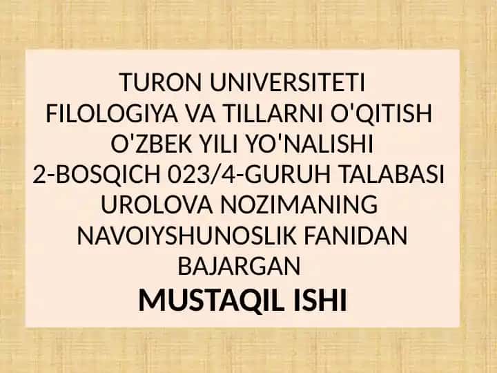 Makorimul-axloq asarida Navoiy shaxsiyatiga doir qarashlar