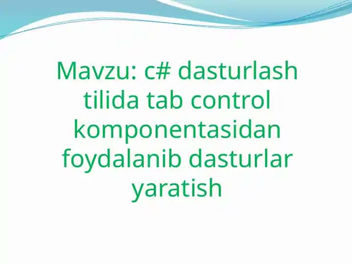 Tab Control komponentasi