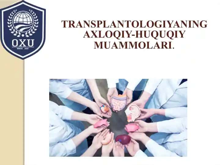 TRANSPLANTOLOGIYA