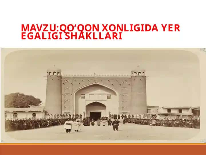 QO‘QON XONLIGIDA YER EGALIGI SHAKLLARI