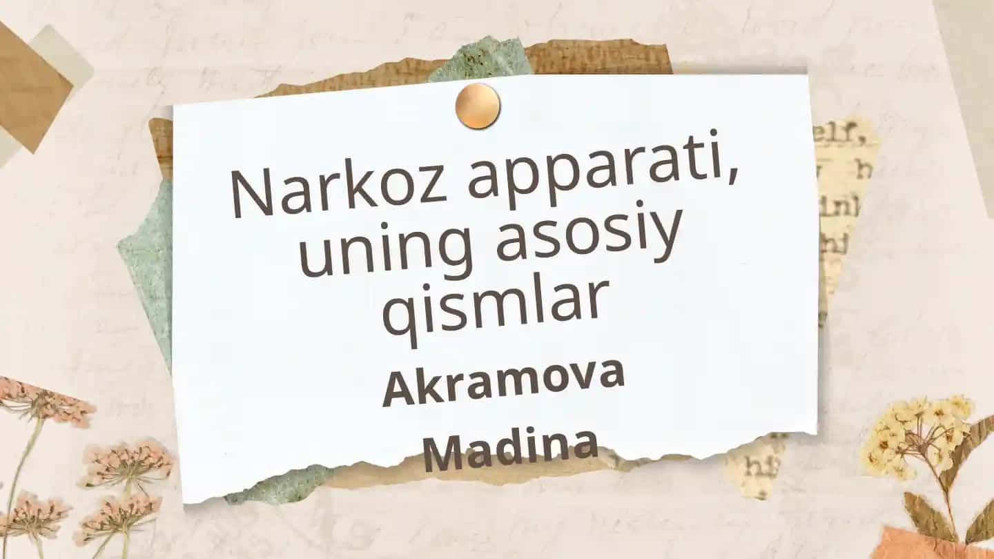 Narkoz apparati