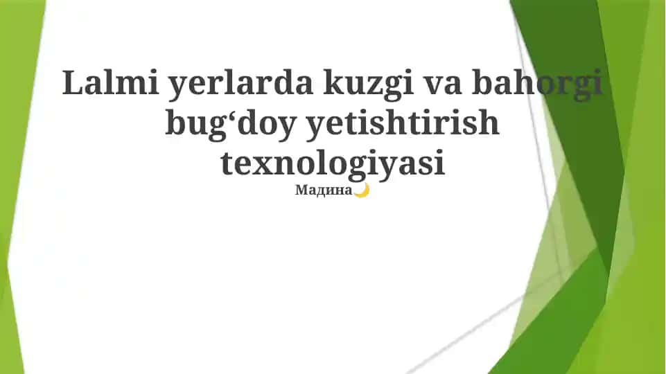 Qurg'oqchilikka chidamli bug'doy navlari va ularning qo'llanilishi