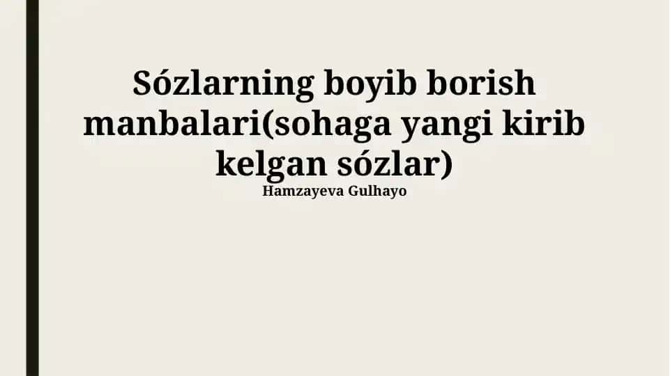 Xorijiy tilni o'rganish