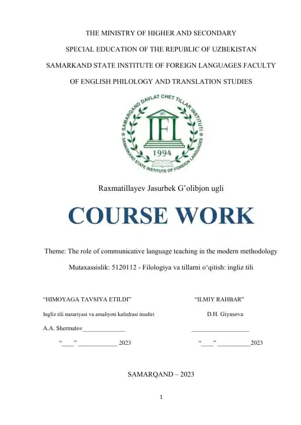 The role of communicative language teaching in the modern methodology