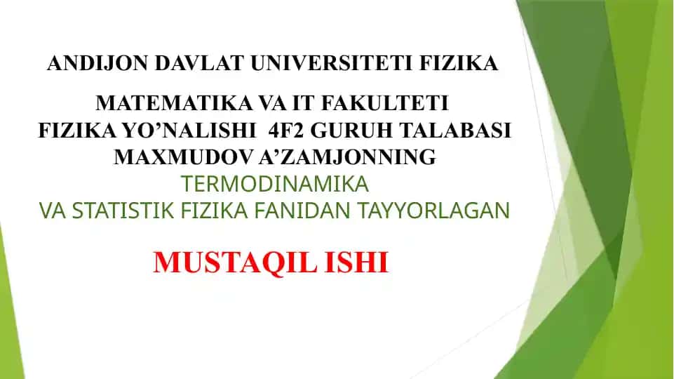 Termodinamika ikkinchi qonuni