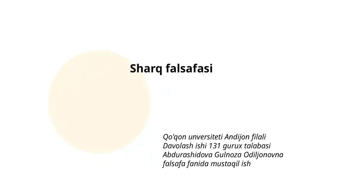 Sharq falsafasi