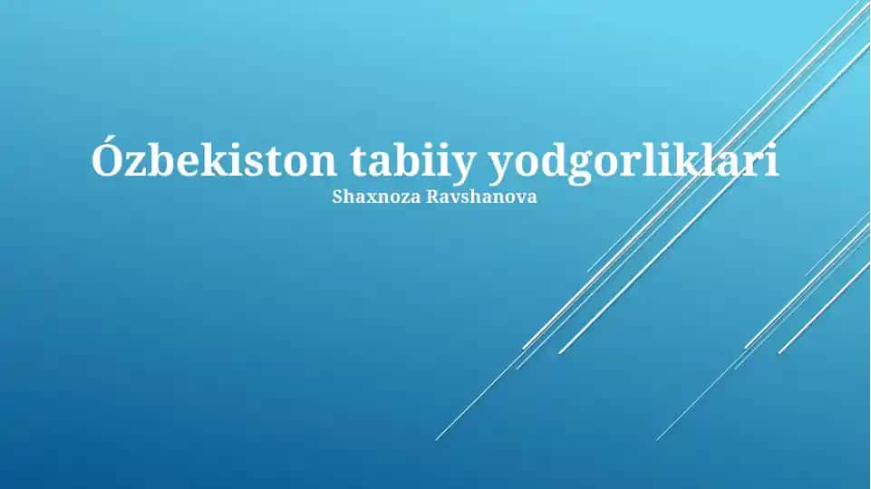 Ózbekiston tabiiy yodgorliklari
