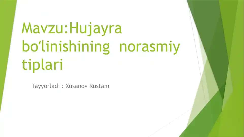 Hujayra boʻlinishining norasmiy tiplari