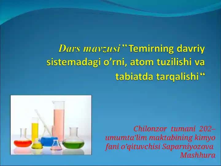 Temirning davriy sistemadagi o'rni va atom tuzilishi