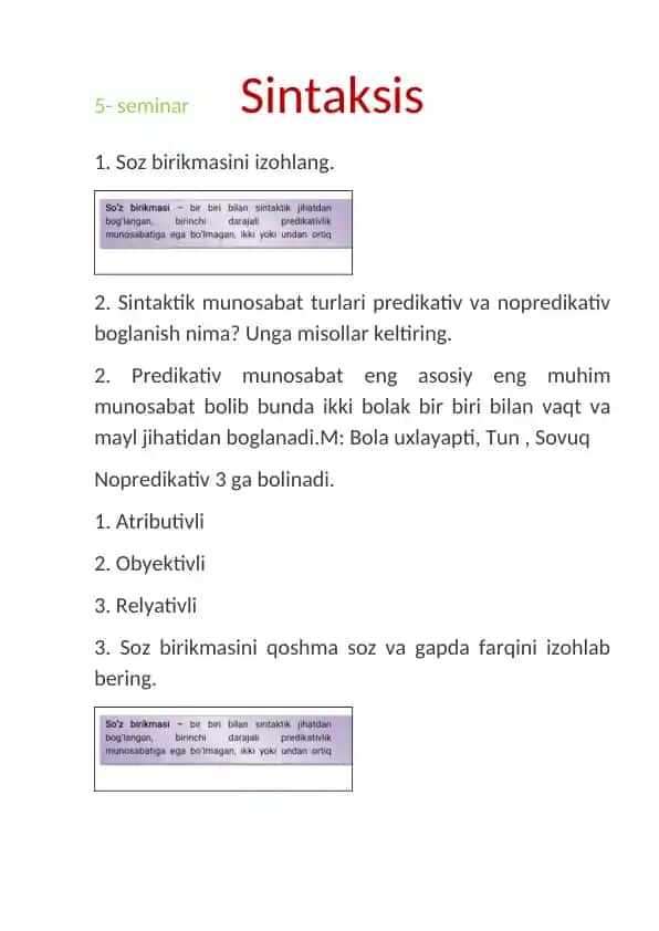 Seminar - Sintaksis
