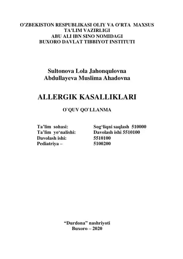 Allergik kasalliklar