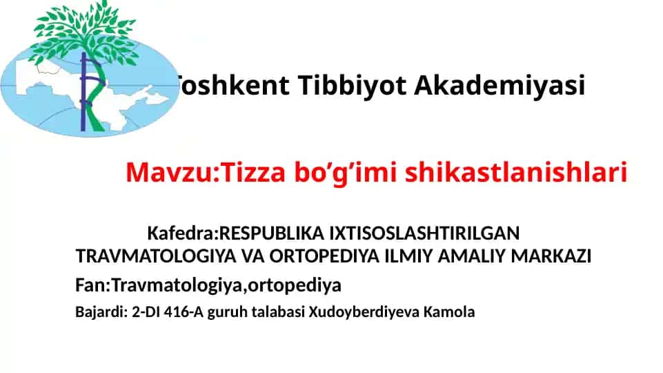 Tizza bo’g’imi shikastlanishlari