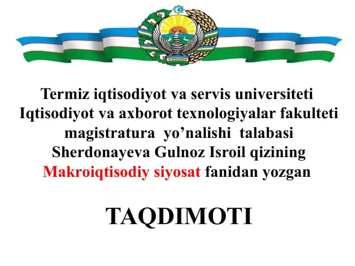 Turkiyaning Iqtisodiy va Servis Universiteti Magistratura ta'limi