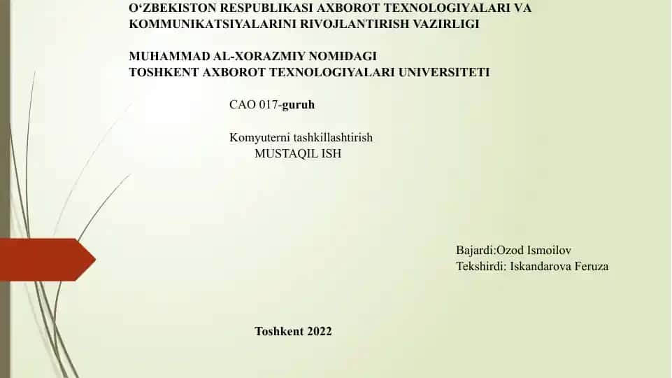 Protsessorlar, turlari va xususiyatlari