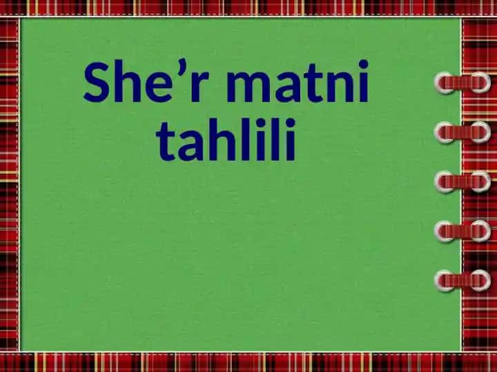 Masal o'qish metodikasi