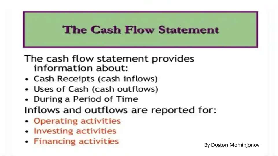 Cash Flow Statement