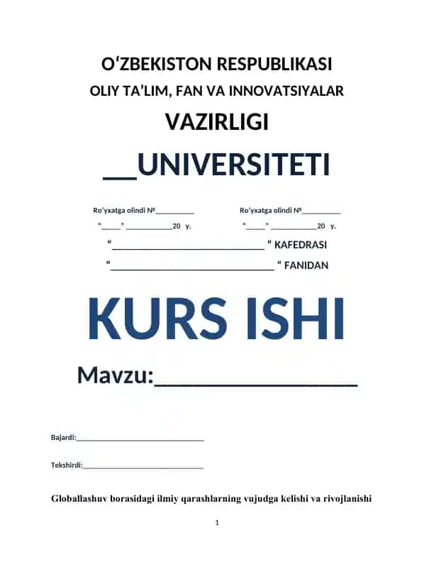 Globallashuv asoslari