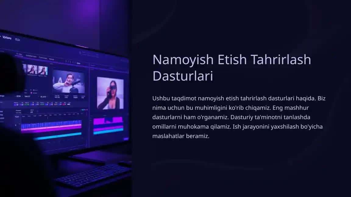 Namoyish Etish Tahrirlash Dasturlari