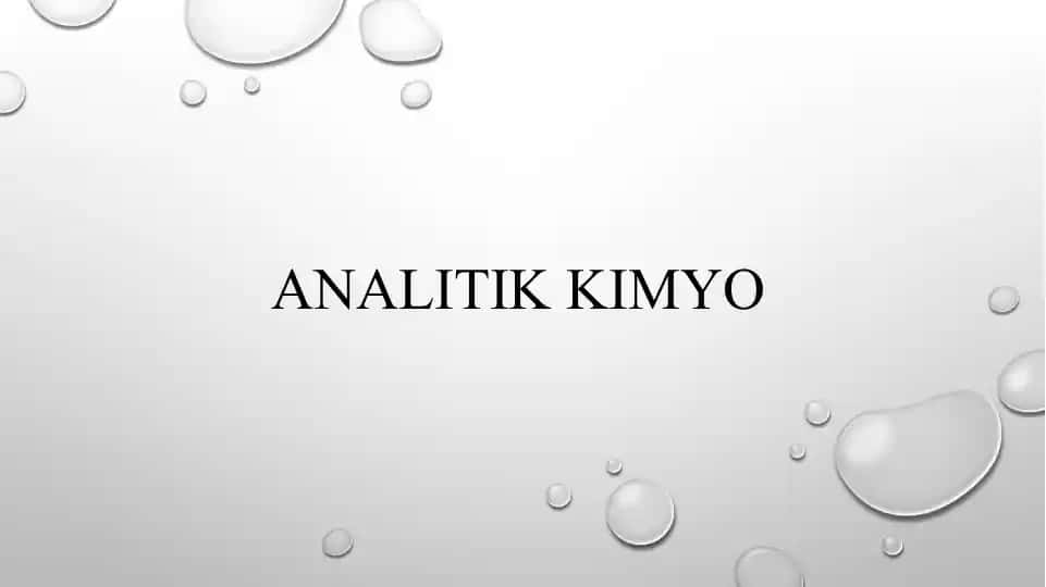 Analitik kimyo