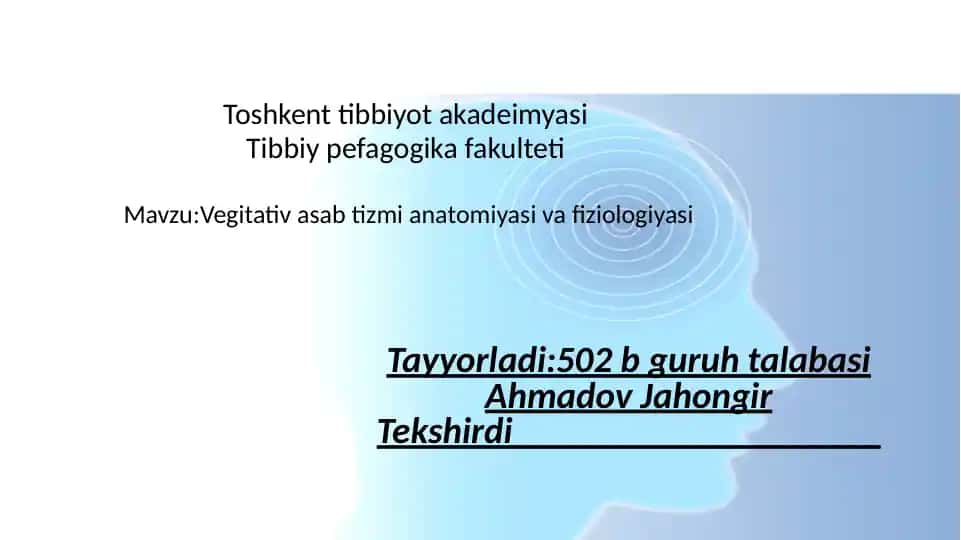 Vegetativ nerv sistemasi (Vegetativnervsistemasi)