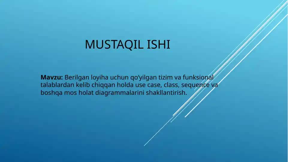 MUSTAQILISHI