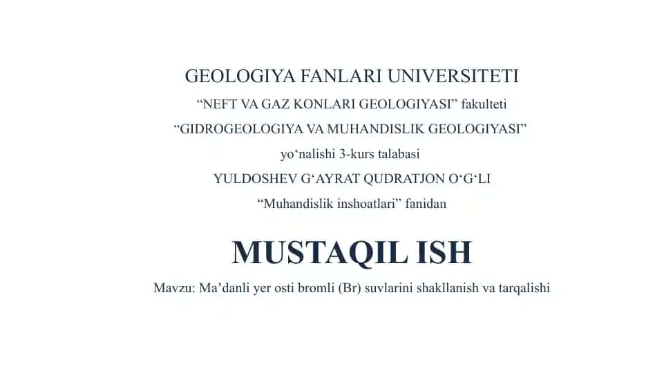 Bromli Yer Osti Suvlari