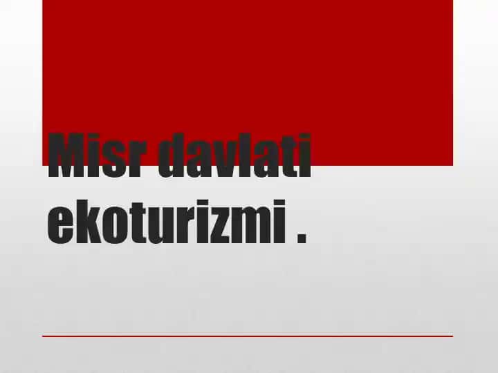 Misr davlati ekoturizmi