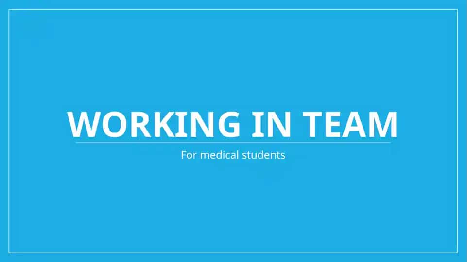Team Nursing in Medical Care