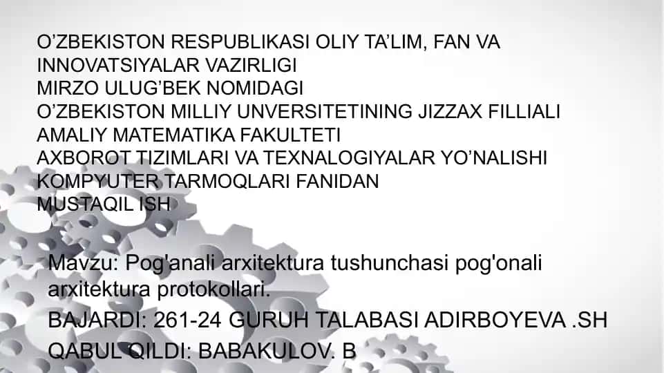 tarmoqlar