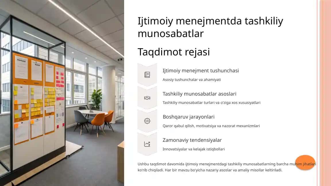Ijtimoiy menejmentda tashkiliy munosabatlar