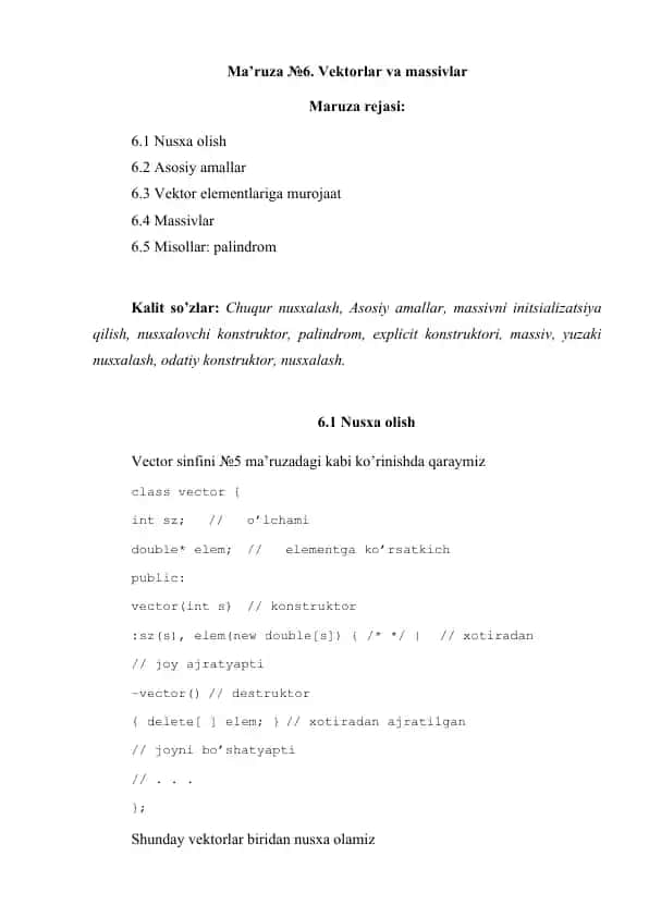 Vector sinfi