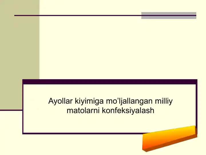 O'zbek milliy kiyimlariga moslashgan matolar