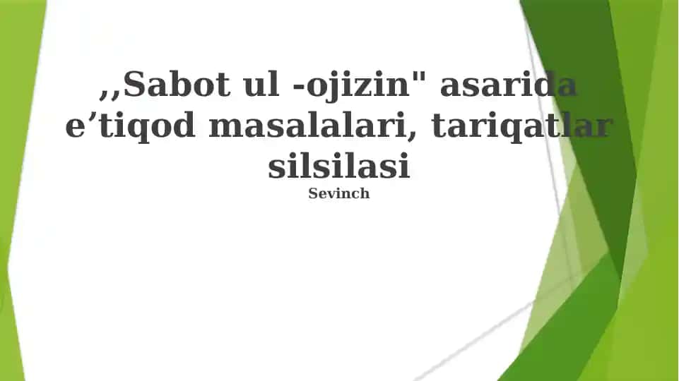 Sabot ul-Ojizin