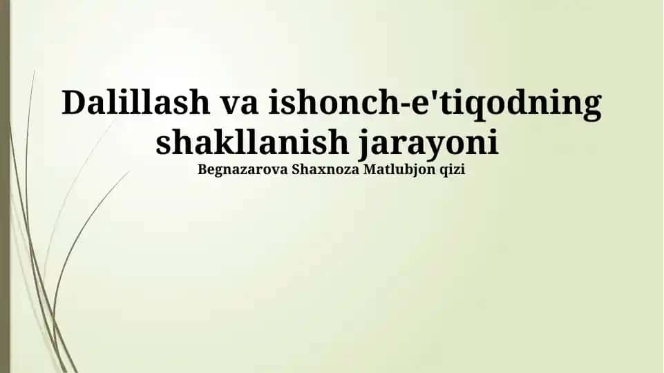 Mantiqiy fikrlash va xulosalar chiqarish