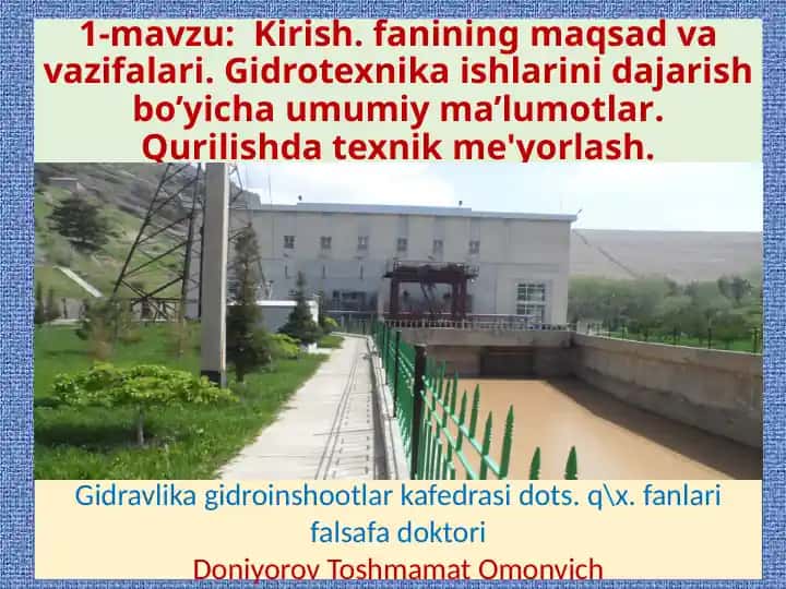 Gidrotexnika