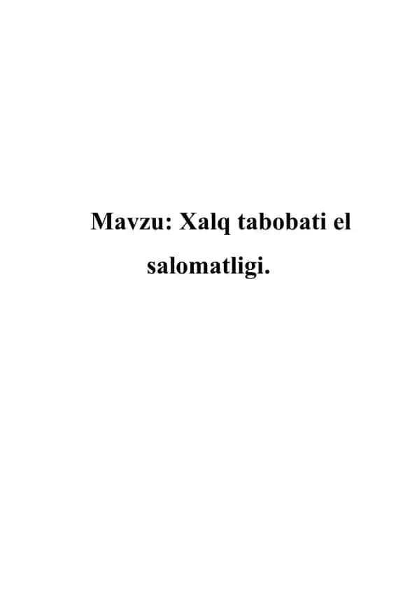 Xalq tabobati el salomatligi