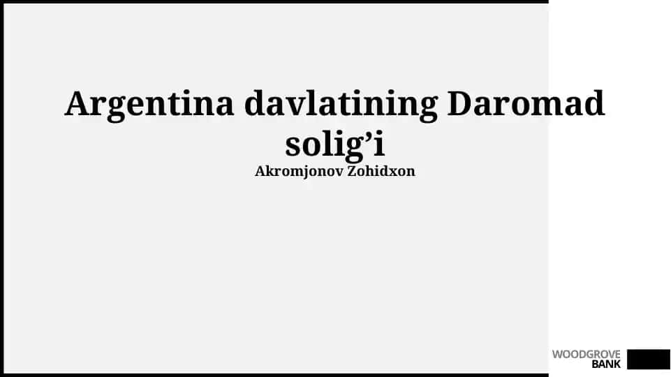Argentina soliq tizimi