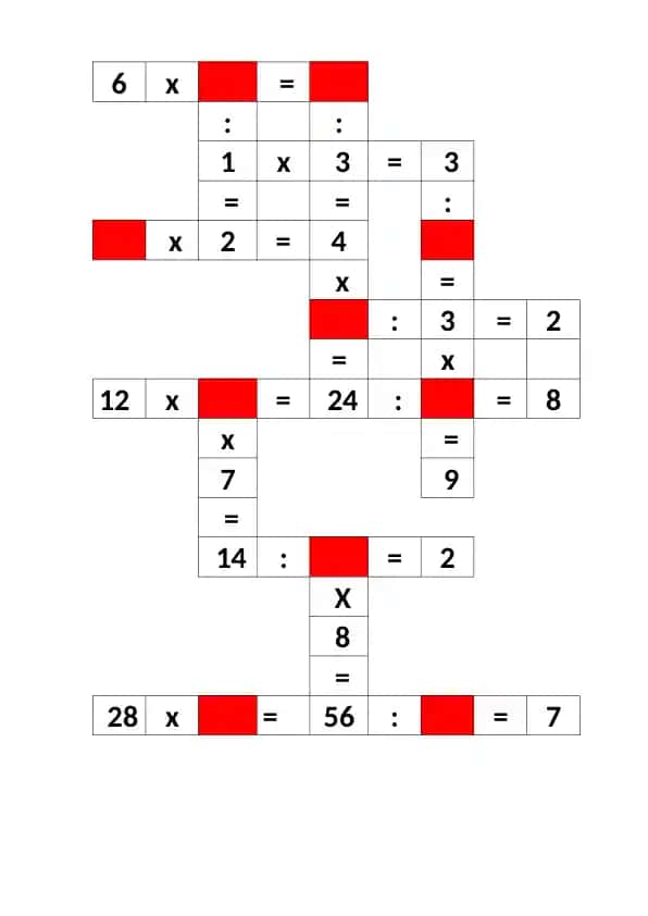 Matematika krasvord