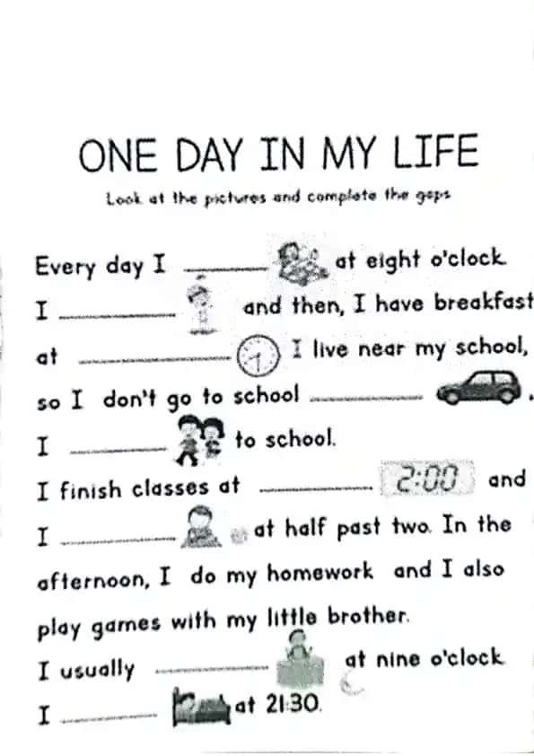 ONE DAY IN MY LIFE