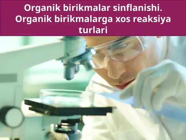 Organik birikmalar sinflanishi