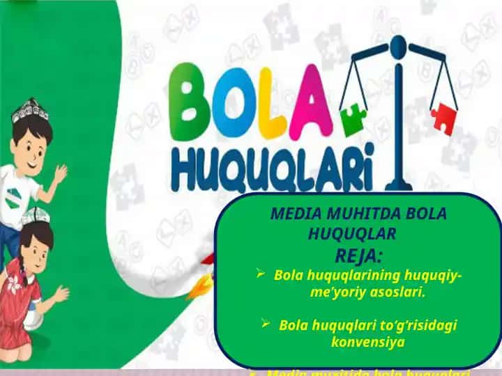 Media muhitda bola huquqlar