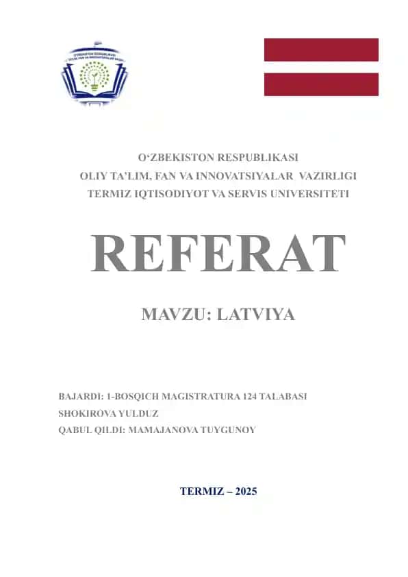 Referat: Latviya