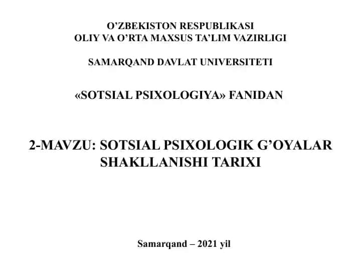 Sotsial psixologiya