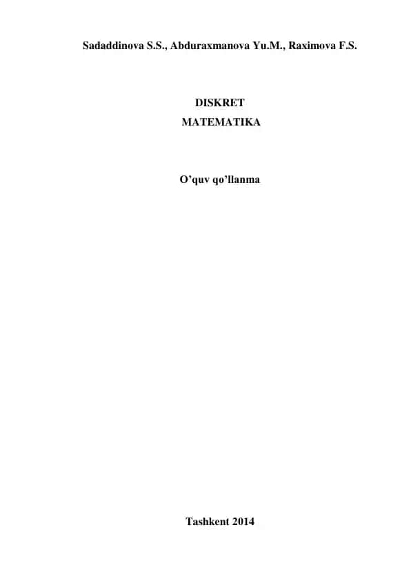 DISKRET MATEMATIKA