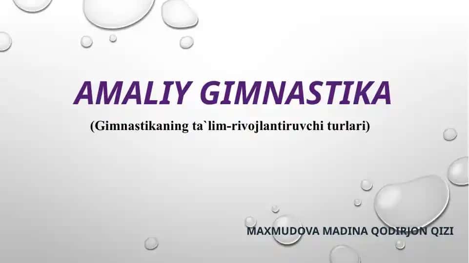 Amaliy gimnastika