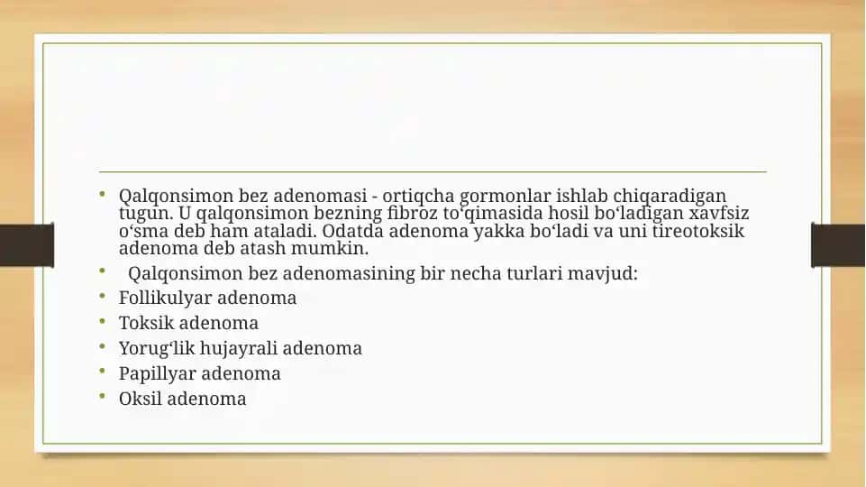 Qalqonsimonbezadenomasi