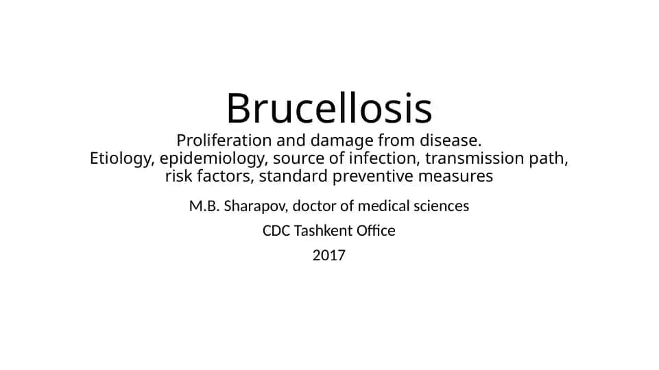 Brucellosis