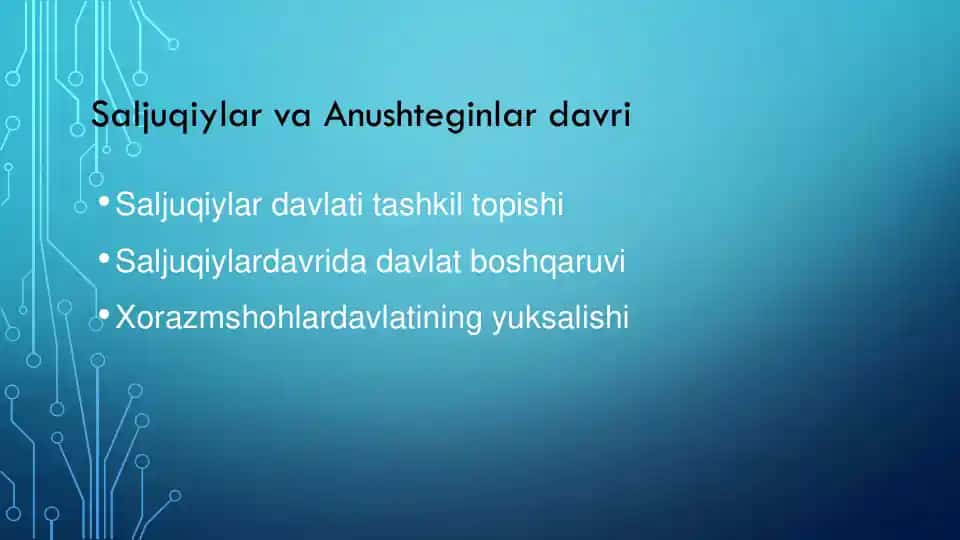 Saljuqiylar va Anushteginlar davri
