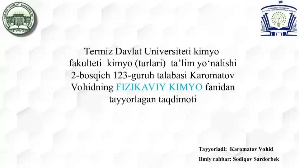 Potensiometrik titrlash taqdimoti