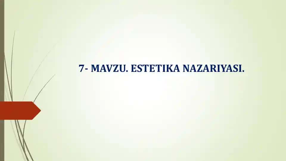 Estetika nazariyasi